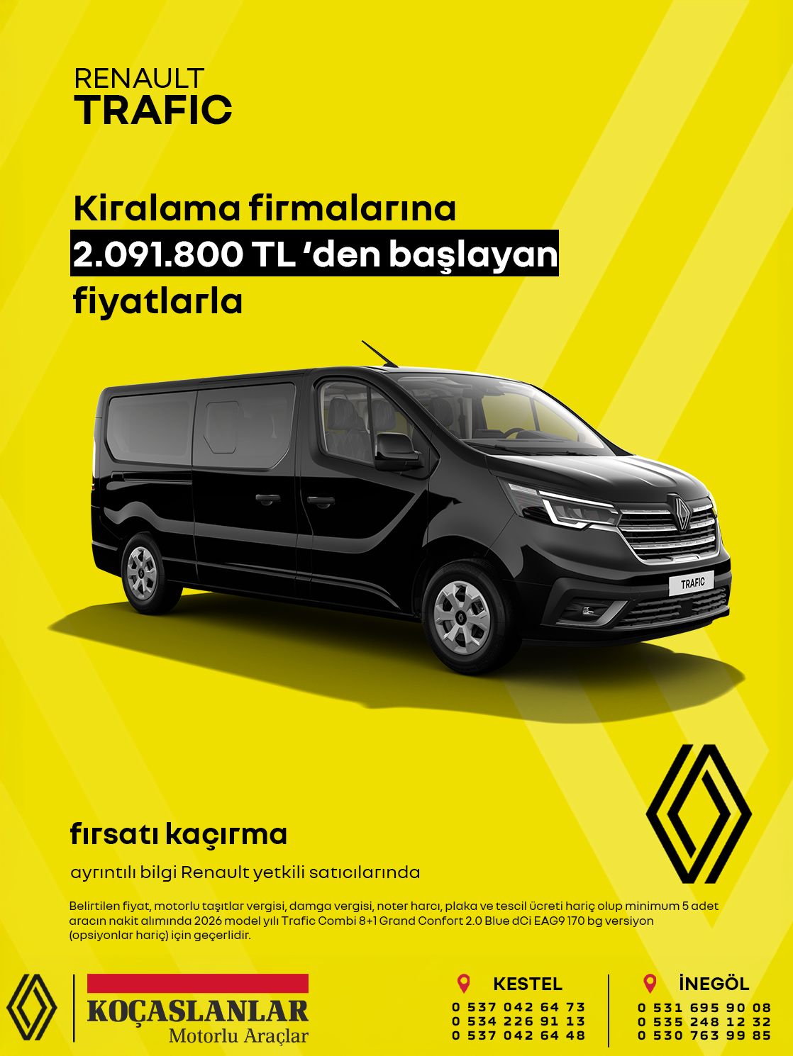 Renault Trafic Kiralama Fırsatı Şubat